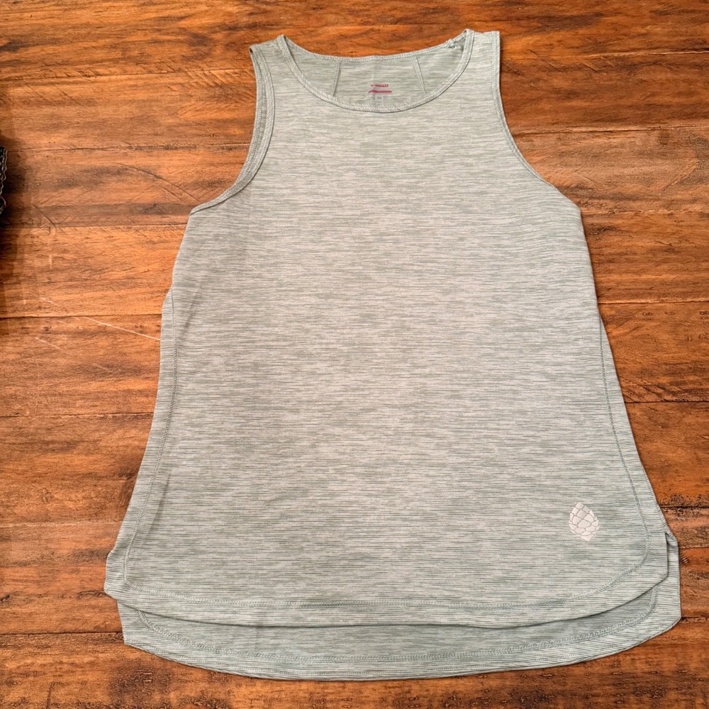 Stio Womens XS Sage Green Heathered Performance Activewear‎ Tank Top Sleeveless